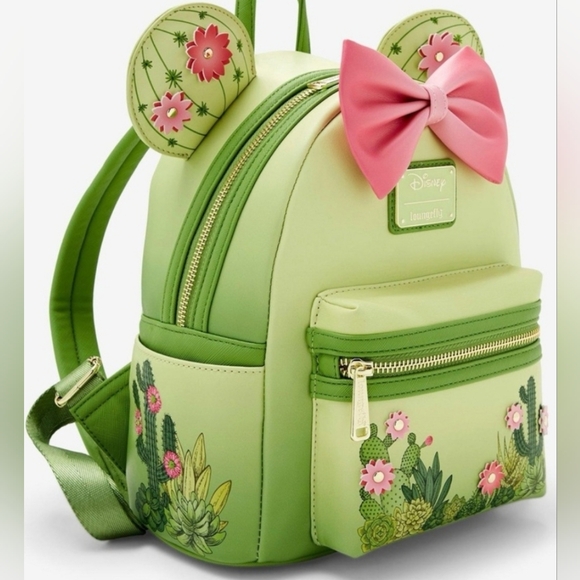 GORGEOUS *Sold Out* Cactus Minnie Loungefly SET! New with Tags!  BONUS Tumbler!! - Picture 3 of 6